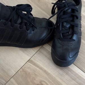 Adidas Men's Black Leather Sneakers